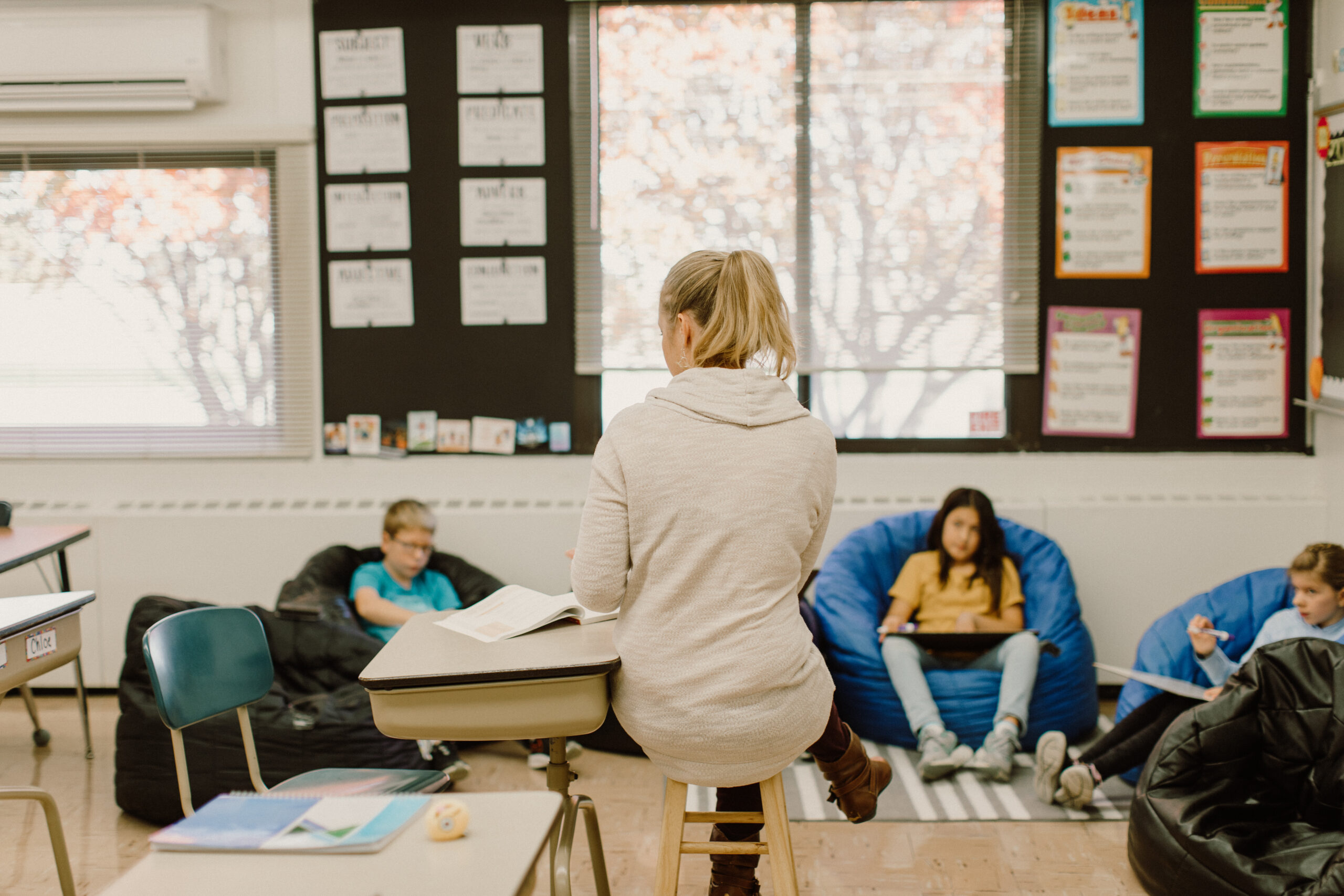 Photo of a classroom of learning at Sully Christian School in Iowa