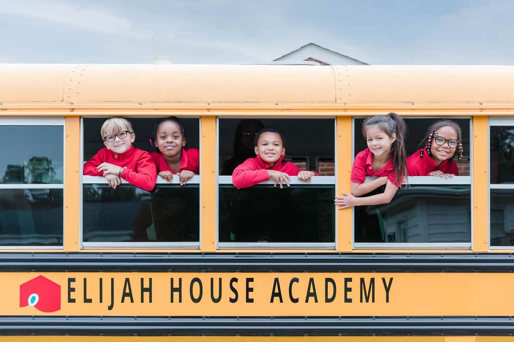 Elijah House Academy students on the bus