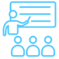 Light blue training graphic